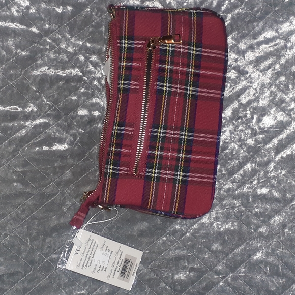 Victoria Leland Designs Handbags - Plad Hand purse or make up purse.